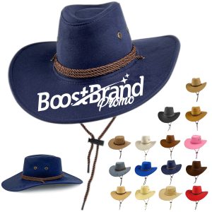 Western Suede Cowboy Hat with Vintage Style