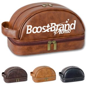 Vintage PU Leather Travel Toiletry Bag