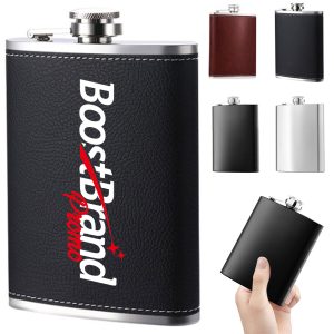 8 oz. Stainless Steel  Portable Flask with Funnel