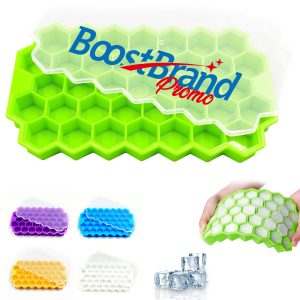 Hexagonal Ice Cube Tray with Lid for Easy Ice Making