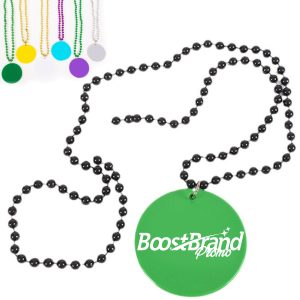 Carnival Beaded Necklace with Customizable Tags