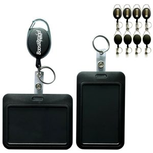 Retractable Hard Plastic ID Badge Holder with Lanyard