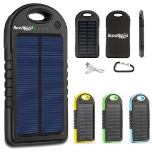 5000mAh Portable Solar Power Bank Shockproof