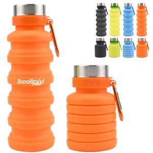 16 oz. Collapsible Silicone Water Bottle