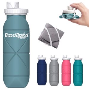 20 oz. Collapsible Silicone Sports Bottle
