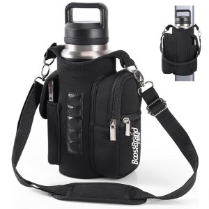 Magnetic Gym Water Bottle Carrier with Strap