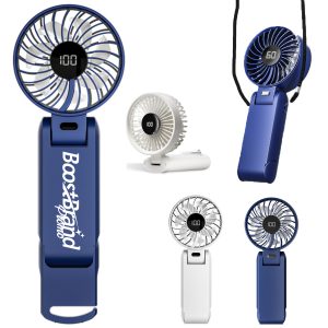 Rechargeable Handheld Fan with Digital Display