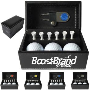 Luxury Golf Gift Set with Leather Box