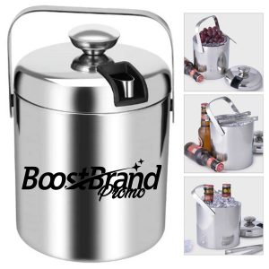 1300ml Double-Wall Ice Bucket with Tongs