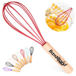 Silicone Whisk with Natural Wood Handle