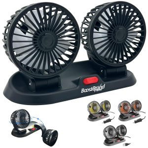 Dual Head Adjustable Car Fan