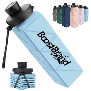 23Oz. Collapsible Silicone Water Bottle