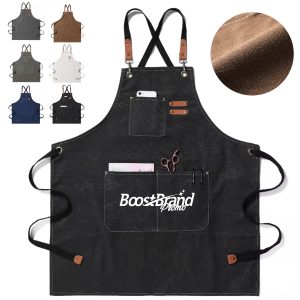 Heavy Duty Cross-Back Work Apron with Pockets