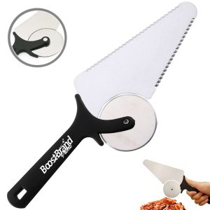 2-in-1 Stainless Steel Pizza Cutter & Server