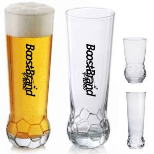 13Oz. Soccer Ball Design Tall Beer Glasses