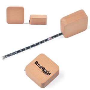 Maple Wood Case Steel Tape Measure Metric