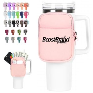 Insulated Tumbler Pouch with Dual Zippers