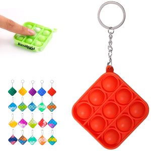 Mini Silicone Pop Fidget Toy Keychain