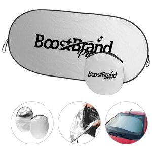 Foldable Car Windshield Sun Shade with Pouch