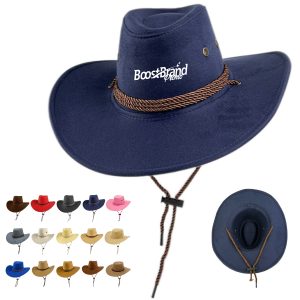 Vintage Suede-Look Western Cowboy Hat