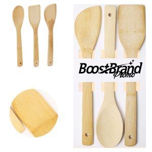 Bamboo Spatula spoon Cooking Utensil 3 in 1 Set