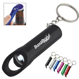 Mini LED Flashlight Bottle Opener Keychain
