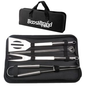 Stainless Steel BBQ Tool Set with Portable Case