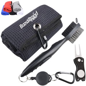 Premium Golf Club Cleaning Kit with Fork & Towel & Brush
