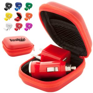 Compact Travel Charger Kit with Case