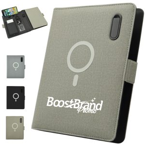 Executive Portfolio with Integrated Power Bank & Phone Stand
