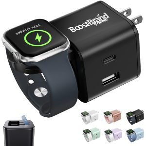 Compact Smartwatch Charger Wall Adapter with USB Ports