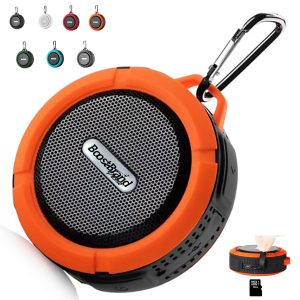 Rugged Waterproof Bluetooth Speaker with Carabiner