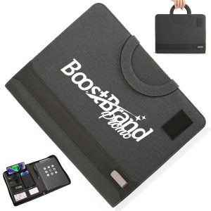 A4 Executive Portfolio with Power Bank & Clipboard