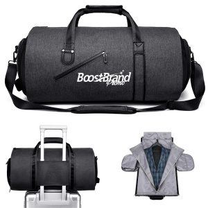 50L Travel Duffel Bag with Shoe Compartment & Trolley Sleeve