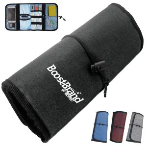 Roll-Up Travel Electronics & Cable Organizer
