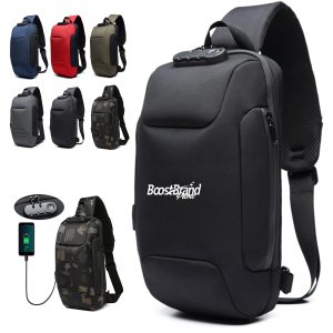 Anti-Theft Sling Bag with USB Charging Port