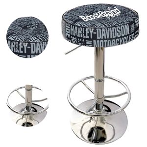 Customizable Padded Bar Stool with Chrome Base
