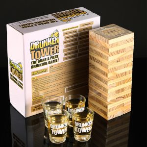 Wooden Stacking Block Drinking Game Set