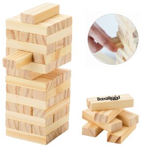 48PCS Wooden Stacking Block Tower Game for Custom Branding