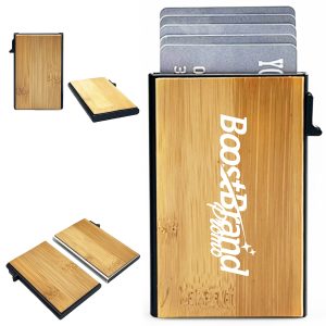 Eco-Friendly Bamboo Slim Card Holder Wallet