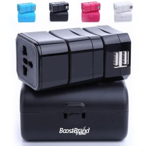 Universal Travel Adapter with Dual USB Charging Ports