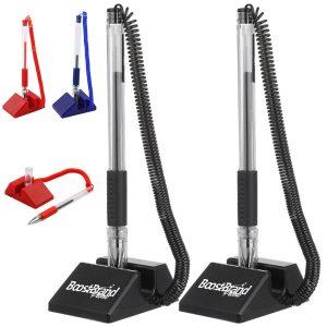 Countertop Pen with Coil and Weighted Base