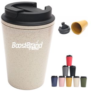 Eco-Friendly Wheat Straw Travel Mug with Lid