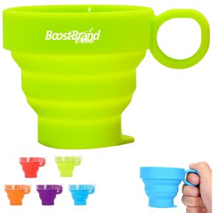 3Oz. Collapsible Silicone Travel Cup with Handle