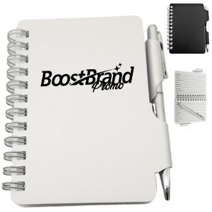 Spiral Notebook with Integrated Pen