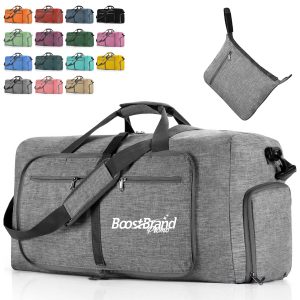 65L Durable Sports Duffel Bag with Shoe Compartment