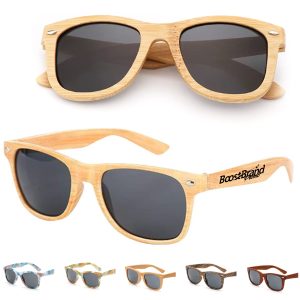 Wood Grain Frame UV Protection Sunglasses