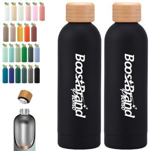 16Oz. Stainless Steel Thermos with Bamboo Lid