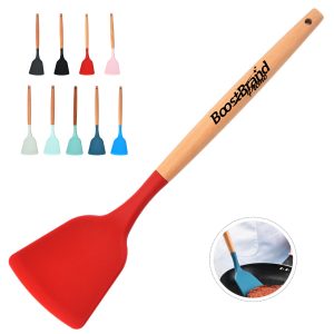 Silicone Spatula with Wooden Handle for Kitchen Cooking