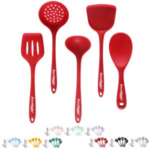 5 in 1 Heat-Resistant Silicone & Wood Kitchen Utensil Set